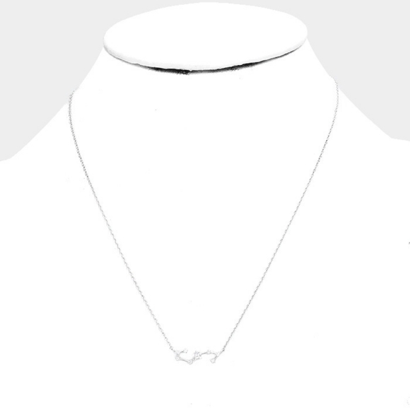 SCORPIO Silver Dipped CZ Zodiac Necklace Star Sign Constellation Pendant Trendy - Picture 3 of 3